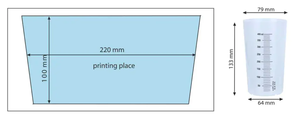 Medidas vaso nano capacidad